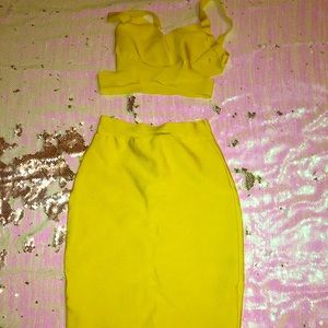 Yellow bandage 2 piece set